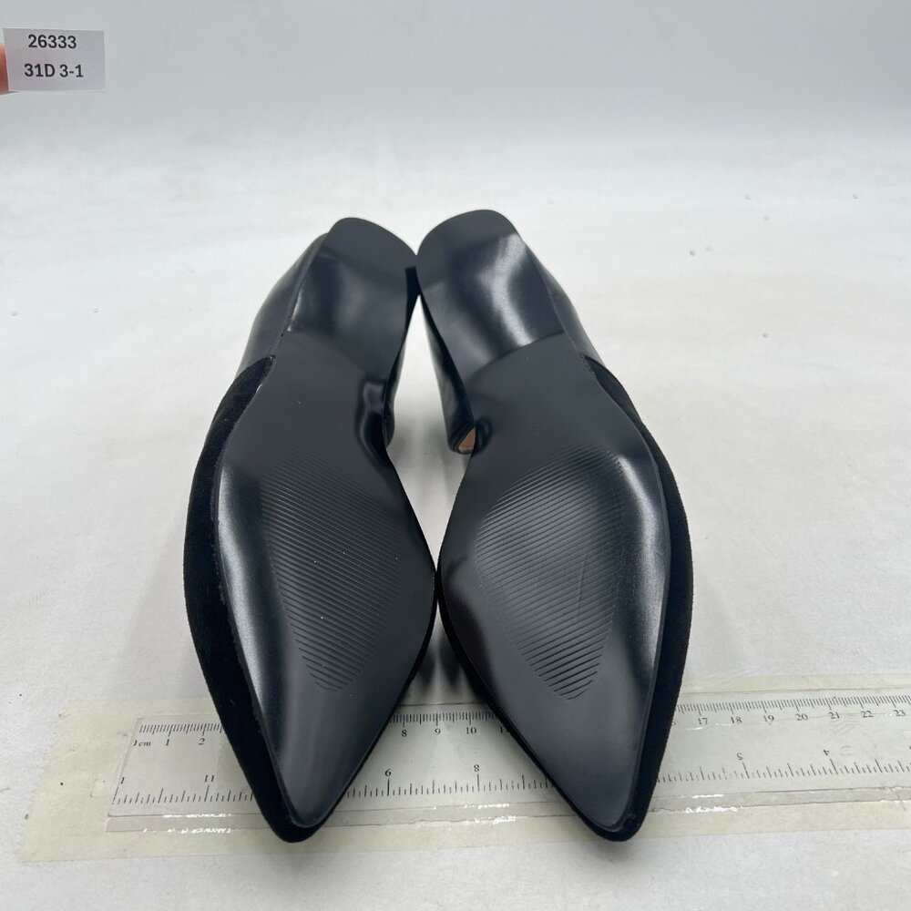 Fowt Black Suede Leather Patchwork Two-Toned Half… - image 7